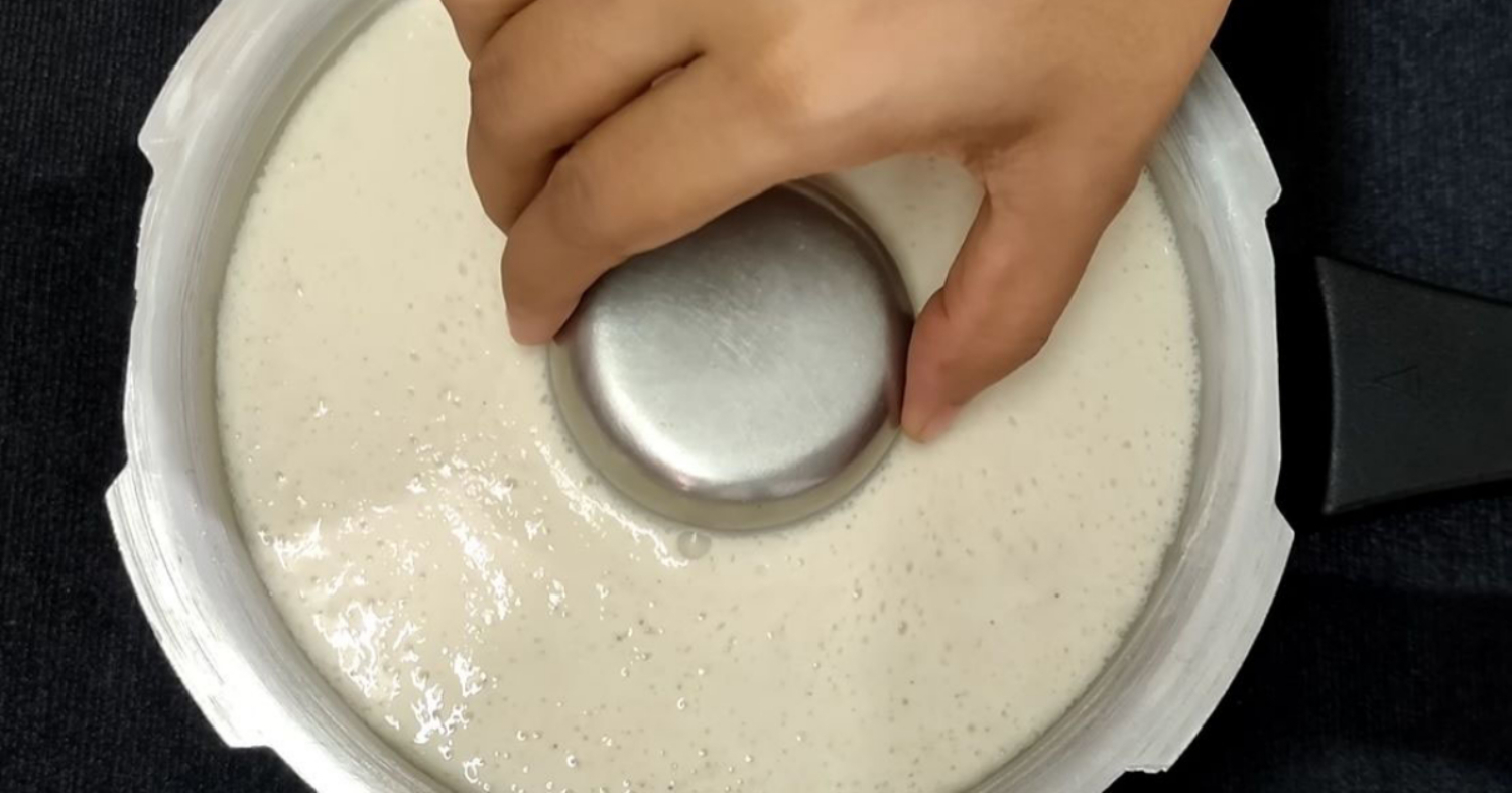 Steel Glass Trick On Idli Batter