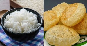 Leftover Rice Puri Recipe