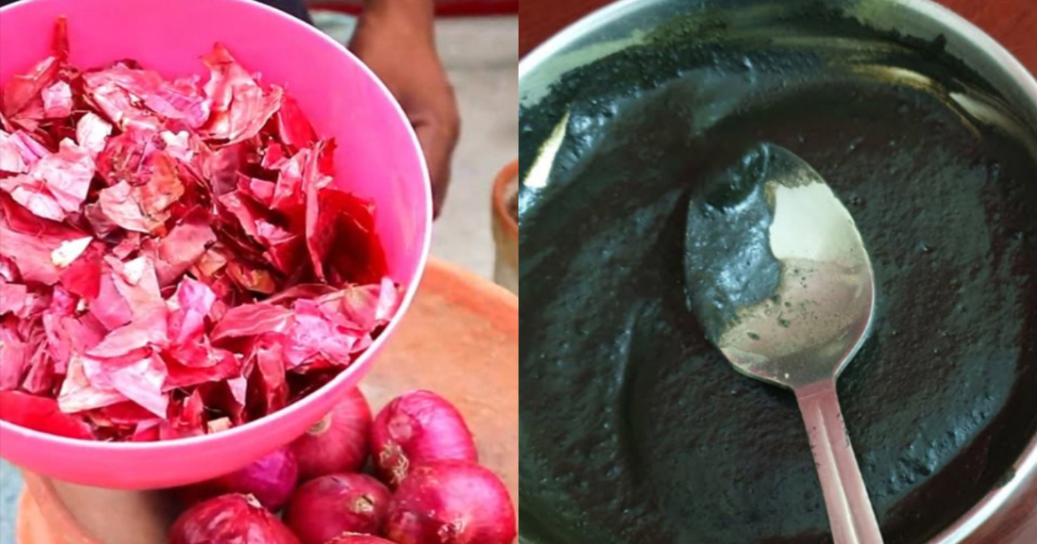 Hair Dye Using Onion Peel