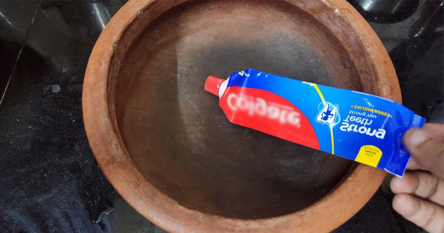 Clay Pot Seasoning Easy Trick Using Tooth Paste