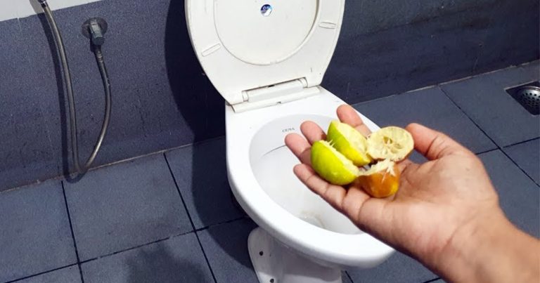 Toilet Cleaning Trick Using Lemon