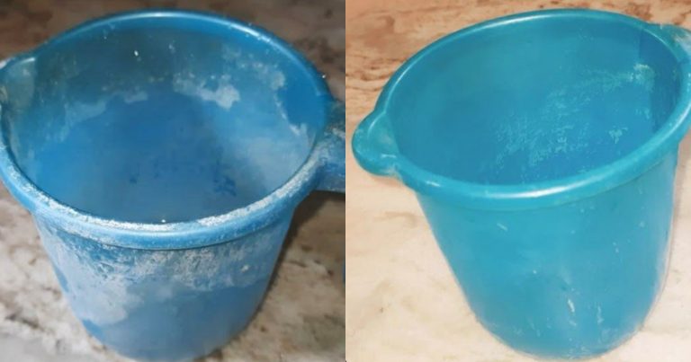 How To Clean Bathroom Buckets And Mugs Easily
