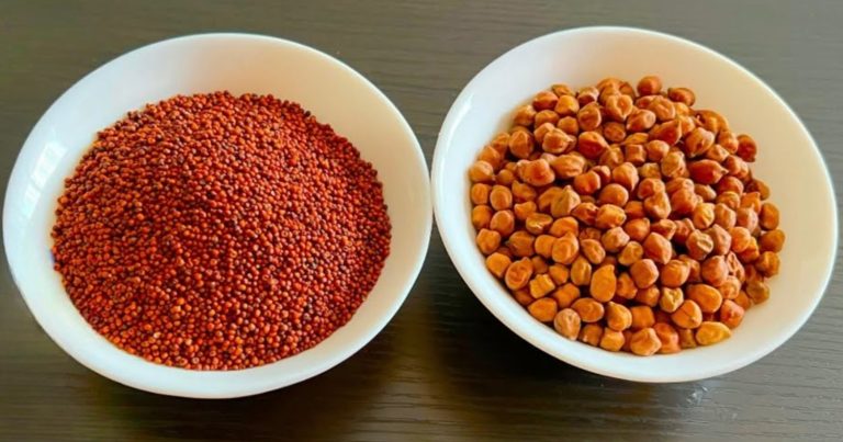 High Protein Healthy Breakfast Ragi Kadala Recipe