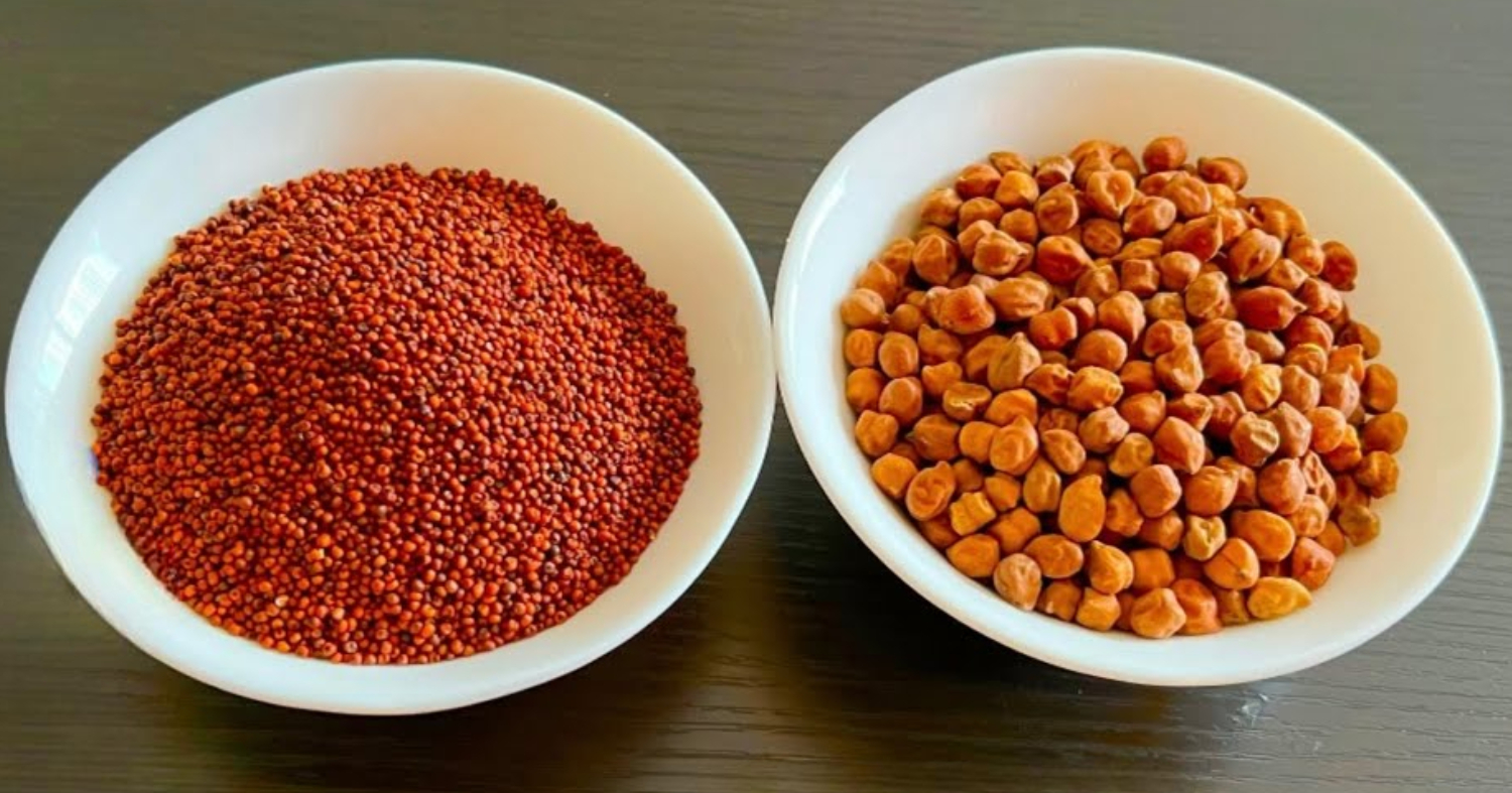 High Protein Healthy Breakfast Ragi Kadala Recipe