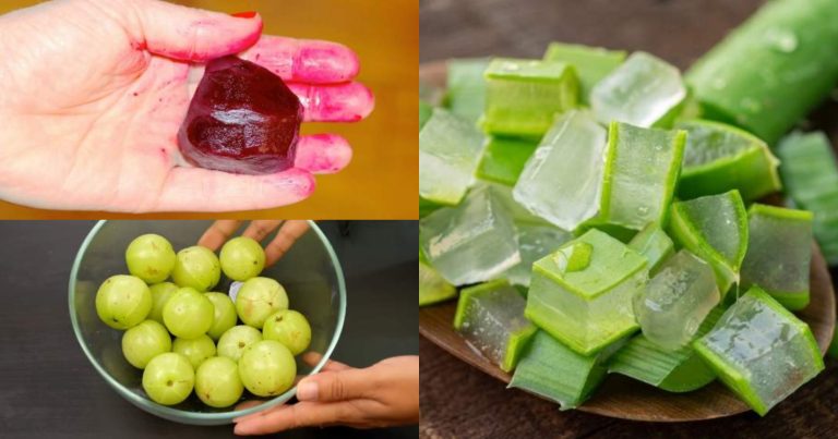 Natural Hair Dye Using Beetroot Gooseberry And Aloe vera