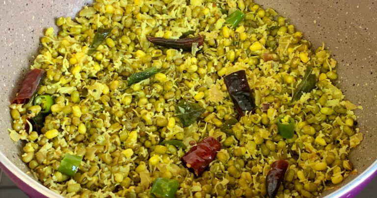 Sprouted Green Gram Stir Fry