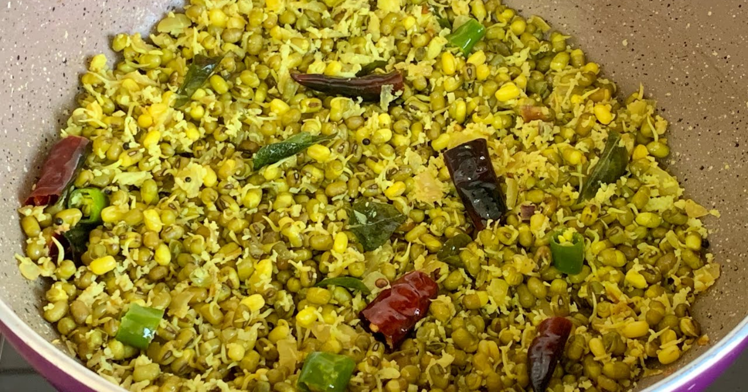 Sprouted Green Gram Stir Fry